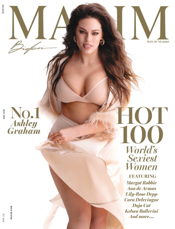 Người mẫu Ashley Graham trên ấn phẩm Hot 100. Ảnh: Maxim