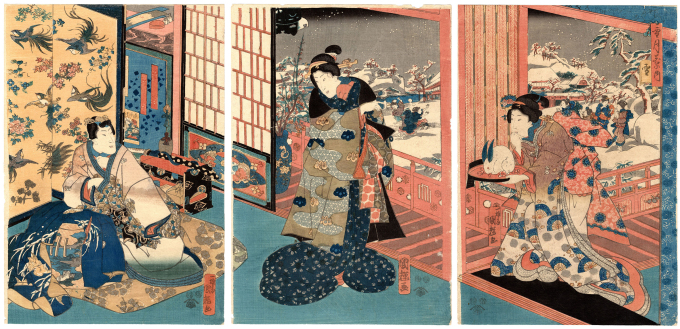 Chân dung Genji qua nét vẽ của hoạ sĩ Utagawa Kuniteru. Ảnh: